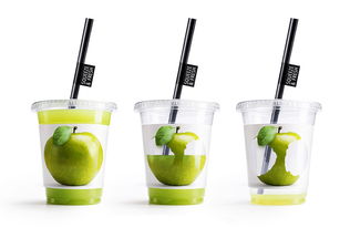 国外Squeeze Fresh果汁创意杯子包装设计